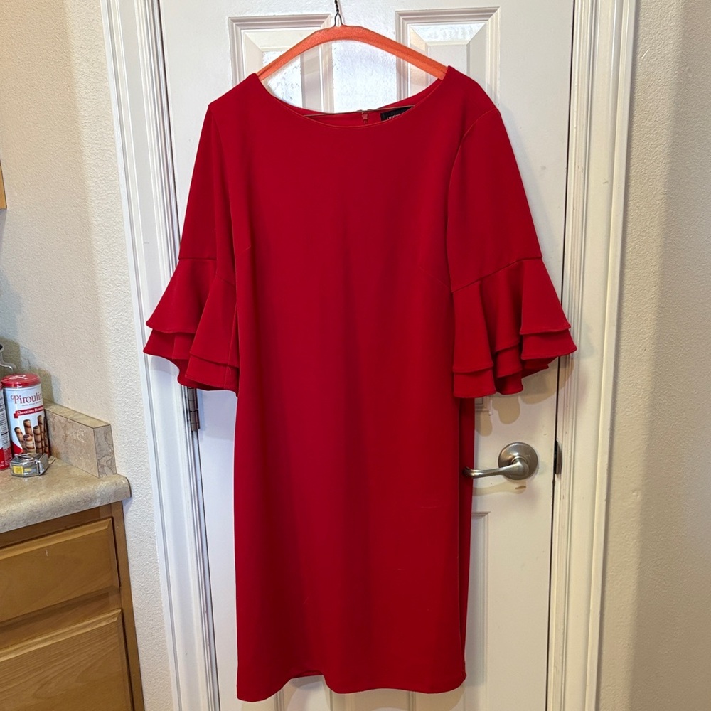 Liz Claiborne Red Long Sleeve Dress